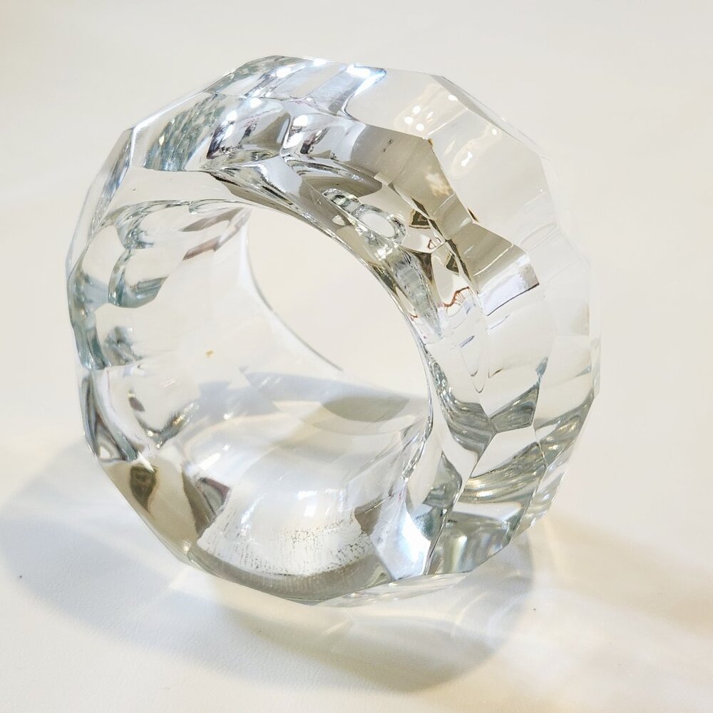 Beautiful 4.5" Clear French Crystal Glass Paper Weight